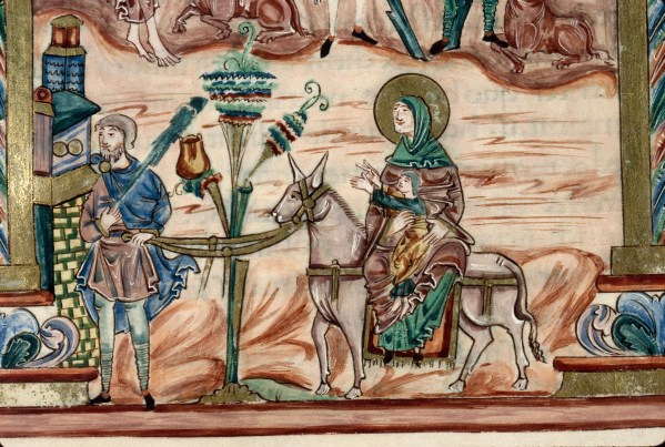 sacramentary-of-robert-jumieges-flight-into-egypt-33r-detail
