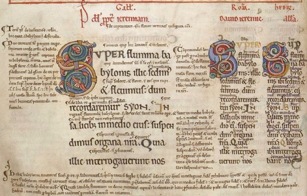 Eadwine Psalter folio 243v detail